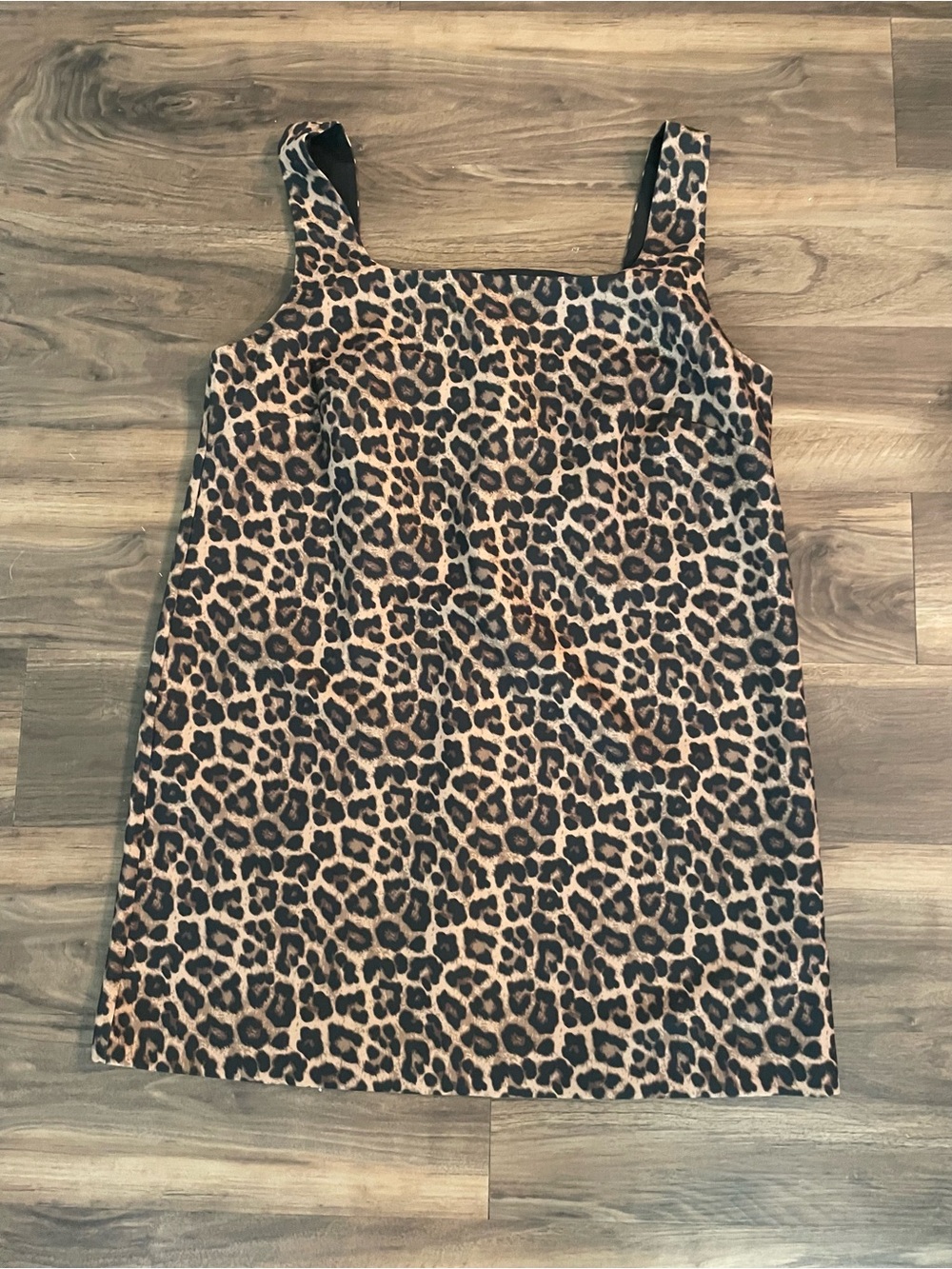 Leopard Print Square Neck Mini Dress - Picture 4 of 7